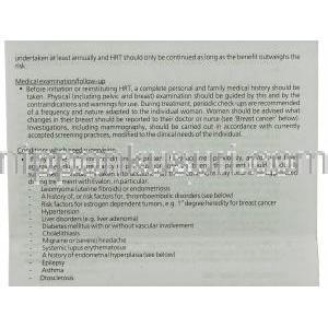 エバロン Evalon, エストリオール Estriol 1mg 錠 (Shering-Plough) 情報シート6