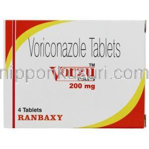 ボルズ Vorzu, ボリコナゾール ジェネリック, ブイフェンド 200mg 錠 (Ranbaxy) 箱