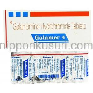 ガラマー Galamer, ラザダイン ジェネリック, ガランタミン 4mg  錠 (Sun Pharma)