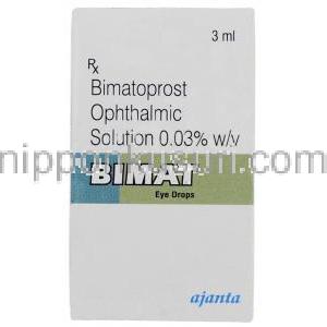 ビマトプロスト （ルミガン・ラティース ジェネリック）, ビマト Bimat 0.3% 3ml 点眼薬 (Ajanta Pharma)