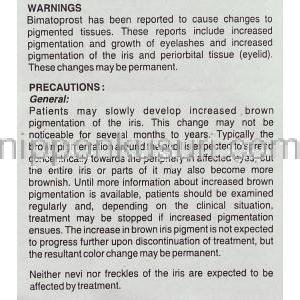 ビマトプロスト （ルミガン・ラティース ジェネリック）, ビマト Bimat 0.3% 3ml 点眼薬 (Ajanta Pharma)