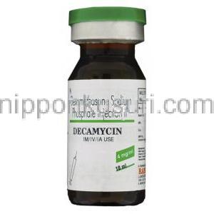 デキサメタゾン（デカドロン ジェネリック）, デカマイシン DeDecamycinxa 4mg 注射液 (Rambaxy) 瓶