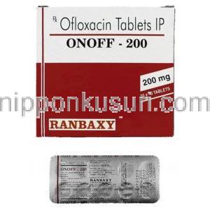 オンオフ Onoff, タリビッド ジェネリック, オフロキサシン 200mg 錠 (Ranbaxy)