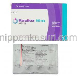 ラジレス Rasilez,  アリスキレン Aliskiren 300mg (Novartis)