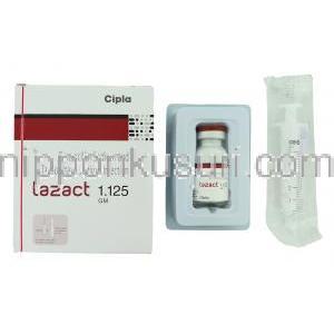 ピペラシリン/ トゾバクタム配合（ゾシンジェネリック）, Tazact 1.125 注射 (Cipla)