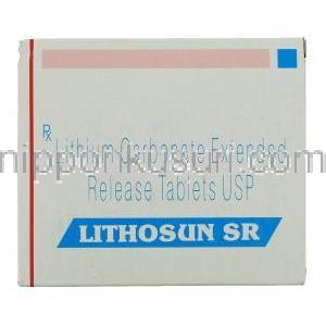 インタリス SR Inthalith SR, リーマス ジェネリック, 炭酸リチウム 400 mg 錠 (Sun Pharma) 箱