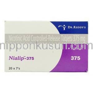 ナイアリップ Nialip,ナイアスパン ジェネリック, ナイアシン・ニコチン酸 配合 375mg 錠 (Dr.Reddy's)