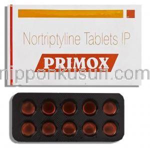 プリモックス Primox, ノリトレン ジェネリック, ノルトリプチリン 25mg 錠 (Sun Pharma)