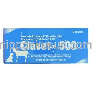 クラベット Clavet , シヌロックス ジェネリック, アモキシシリン・クラブラン酸カリウム 500mg 