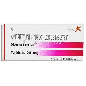 アミトリプチリン塩酸（トリプタノールジェネリック）, サロテナ Sarotena　25mg 錠 (Lundbeck)