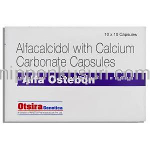 アルファオステボン Alfa Ostebon, アルファカルシドール / カルシウム 0.2 mcg/ 200 mg カプセル (Universal Medicare)