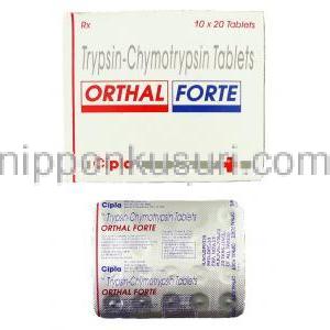 オーサル フォルテ Orthal Forte, トリプシン・キモトリプシン配合 錠 (Cipla)