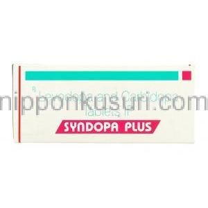 シンンドーパ・プラス Syndoopa Plus, レボドパ・カルビドパ・配合100mg/25mg 錠 (Sun Phrma) 箱