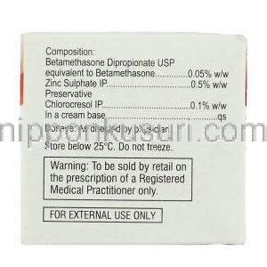 ディプロベートプラス, Diprovate Plus 20mg クリーム (Rexcin Pharma) 成分