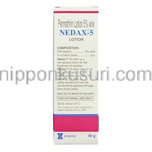 ネダックス-5 Nedax-5, ペルメトリン（パーメトリン） 5% x 40gm ローション (GSK) 成分