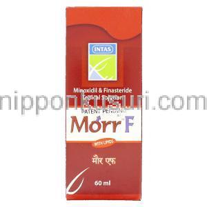 モールF Morr-F,  ミノキシジル・フィナステリド配合 60ml 頭皮外用液 (Intas) 箱