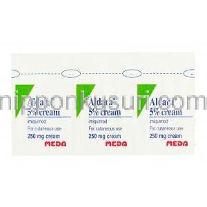 アルダラ Aldara, ベセルナ ジェネリック, イミキモド 5% クリーム (Meda) 包装