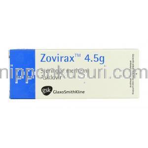 ゾビラックス Zovirax, アシクロビル 3% x 5gm 眼軟膏 (GSK) 箱