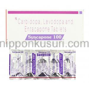 シンカポン Syncapone, スタレボ ジェネリック, カルビドパ 25 mg レボドパ 100 mg エンタカポン 200mg 錠 (Sun Phara