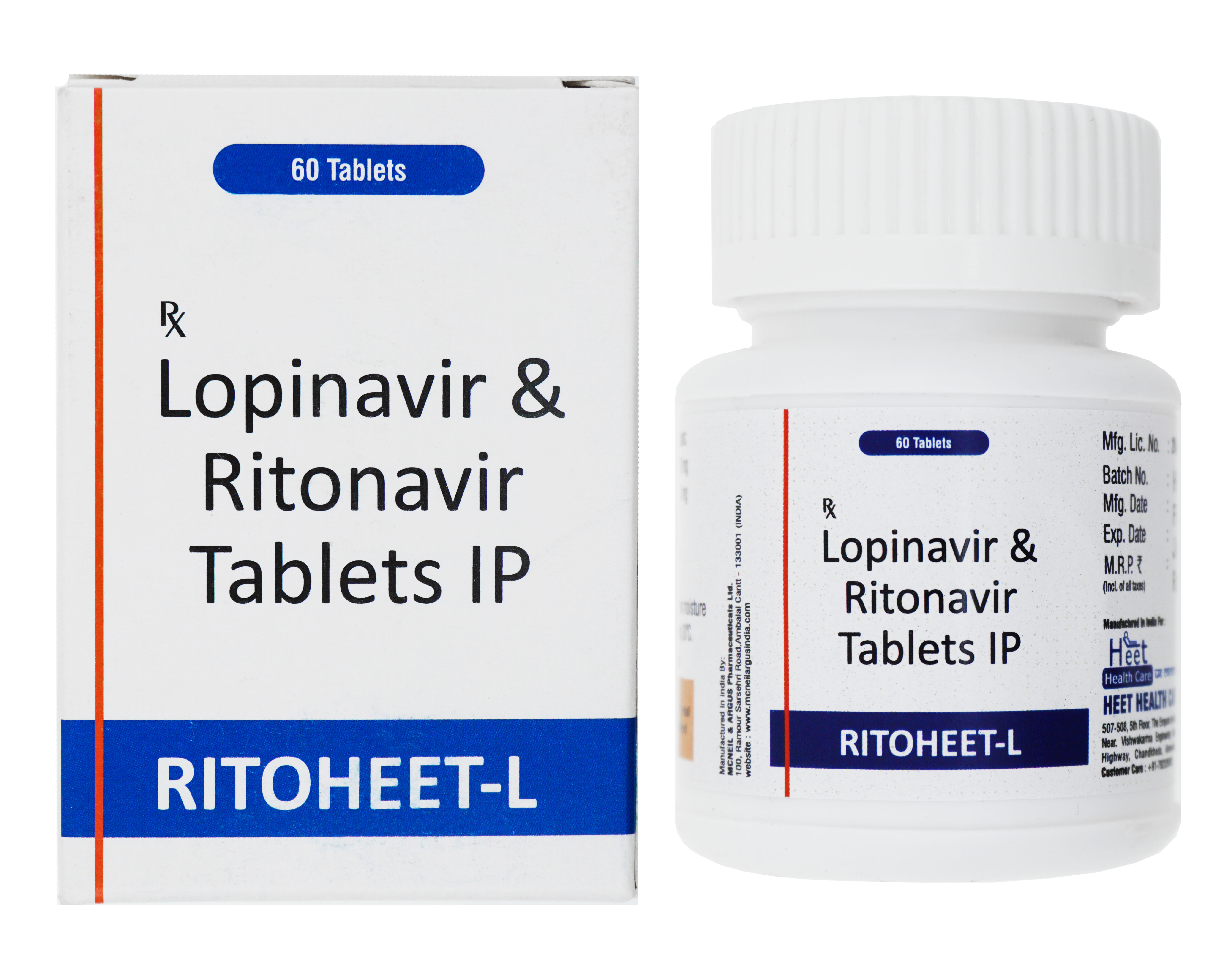 ハイブス エルアール Hivus-LR, カレトラ ジェネリック, ロピナビル・リトナビル 配合 錠 (Veritaz Healthcare) 箱