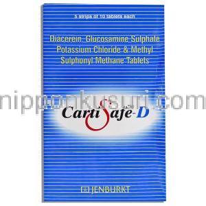 グルコサミン＋ビタミンD3＋炭酸カルシウム 錠, Cartisafe 750MG/ 125iu/ 250MG　錠 (Jenburkt Pharma)