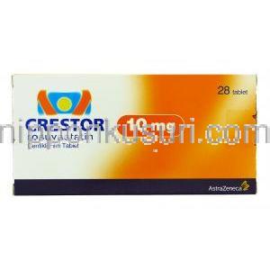 クレストール Crestor, ロスバスタチン 10mg （アストラゼネカ社） 箱