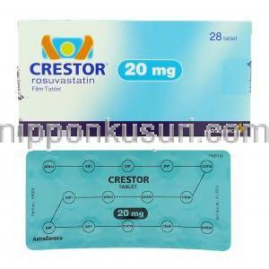 クレストール Crestor, ロスバスタチン 20mg （アストラゼネカ社）