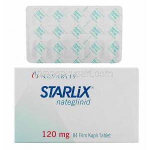 スターリックス  Starlix （スターシス ジェネリック） ナテグリニド 120mg 錠 （ノバルティス社