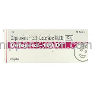 セポフロックスDT Cepoflox-DT, セフポドキシムプロキセチル, 100mg 錠  (Cipla) 箱