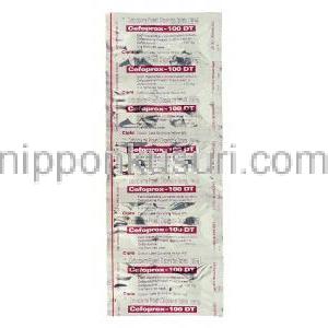 セポフロックスDT Cepoflox-DT, セフポドキシムプロキセチル, 100mg 錠  (Cipla) 包装