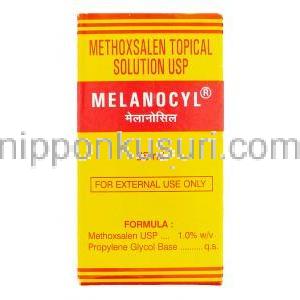 メランコシル Melanocyl, オクソラレンジェネリック, メトキサレン 1% 25ml 外用ローション (Franco Indian) 箱