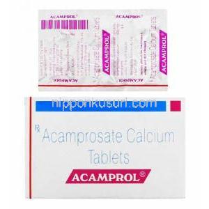 アカムプロール Acamprol, キャンプラル ジェネリック, アカンプロセート 333mg 錠 (Sun Pharma)