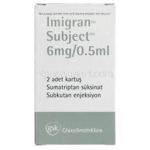 イミグラン Imigran, コハク酸スマトリプタン 6mg / 0.5ml 注射 (GSK)