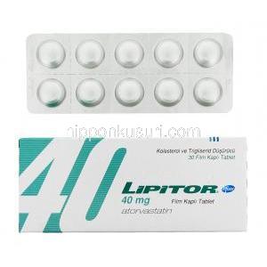 リピトール Lipitor, アトルバスタチンカルシウム 40mg 錠 （ファイザー社）