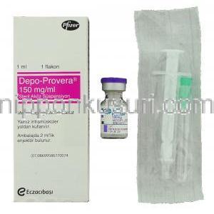 デポプロベラ Depo-Provera, メドロキシプロゲステロン 150mg 注射 (ファイザー社)