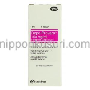 デポプロベラ Depo-Provera, メドロキシプロゲステロン 150mg 注射 (ファイザー社) 箱