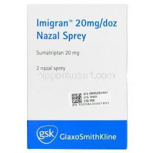 イミグラン Imigran, コハク酸スマトリプタン 20mg 鼻スプレー (GSKトルコ)