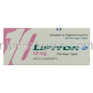 リピトール Lipitor, アトルバスタチンカルシウム 10mg 錠 （ファイザー社） 箱
