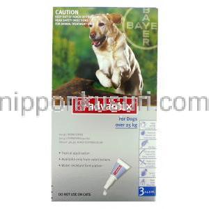 アドバンティックス (25kg以上犬用) 4ml x 3包装 スポットオン液 （バイエル社） 箱