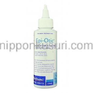 エピオティック EPI Otic, 乳酸・サリチル酸配合 25mg/ml   1.1 mg/ml 237ml 犬猫用 点耳液 (Vibrac) 注意書2