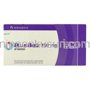 ラジレス Rasilez,  アリスキレン Aliskiren 150mg (Novartis) 箱