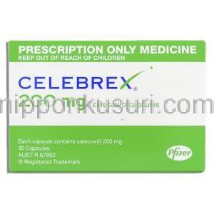 セレブレックス Celebrex, セレコキシブ 200mg カプセル (ファイザー社)