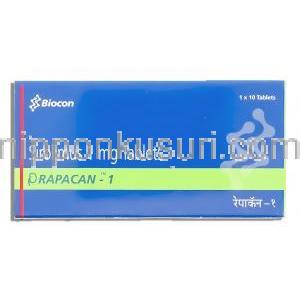 ラパカン Rapacan, ラパマイシン ジェネリック, シロリムス1mg 錠 (Biochem) 箱