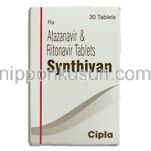 シンチバン Synthivan, アタザナビル・リトナビル 300mg/100mg 錠 (Cipla) 箱