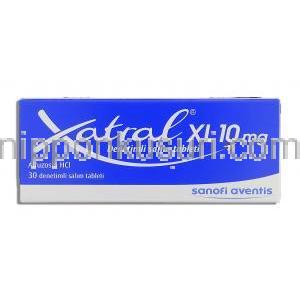 ザラトラルXL,  アルフゾシン塩酸塩（塩酸アルフゾシン） 10mg 錠 (Aventis) 箱