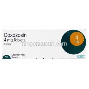 ドキサゾシン 4mg (Teva社製) 箱