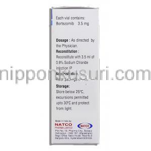 ボルテナット Bortenat, ベルケイド ジェネリック, ボルテゾミブ 3.5mg 注射 (Natco) 成分