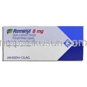 レミニール Reminyl, 臭化水素酸ガランタミン 8mg カプセル (Janssen-Cilag) 箱