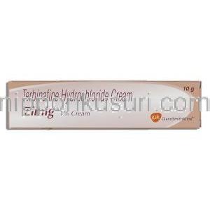 ジミグ  Zimig, テルビナフィン塩酸塩 1%  x 10gm クリーム (GSK) 箱