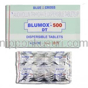 ブルモックス BluMox, パセトシン ジェネリック, アモキシシリン 500mg 徐放錠 (Akums)